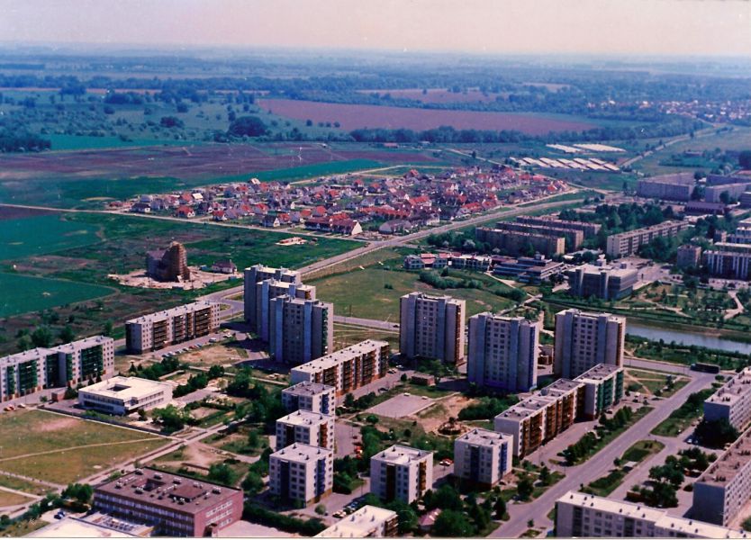 1993. nyara - Légi felvétel Tiszaújvárosról

